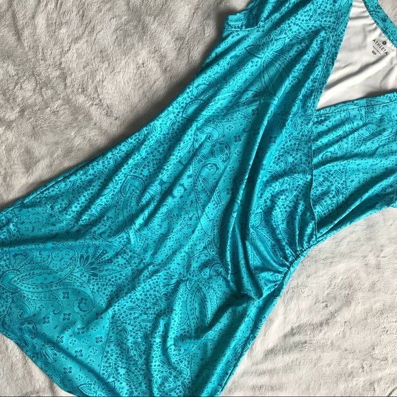 Athleta Dresses & Skirts - Athleta Nectar Wrap Dress Teal Bandana Paisley
